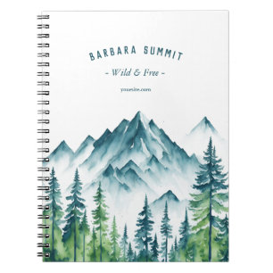 Outdoor Adventure Travel Guide Mountain Pine Notebook