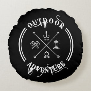 Outdoor Adventure Travel Round Cushion