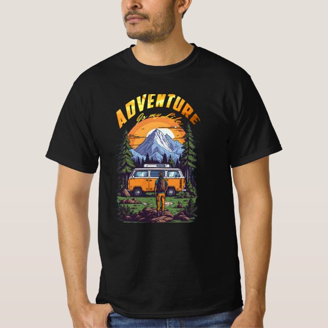 Outdoor Adventure Travelling Bus T-Shirt (Front)