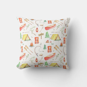Outdoor Adventure Watercolor Cushion