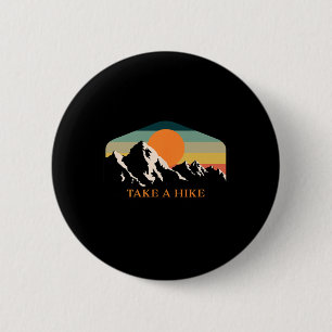 Outdoor Adventures By Esi Images Take A Hike Retro 6 Cm Round Badge