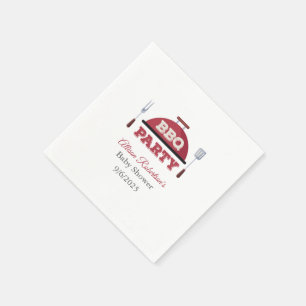 Outdoor BBQ Baby Shower Napkin