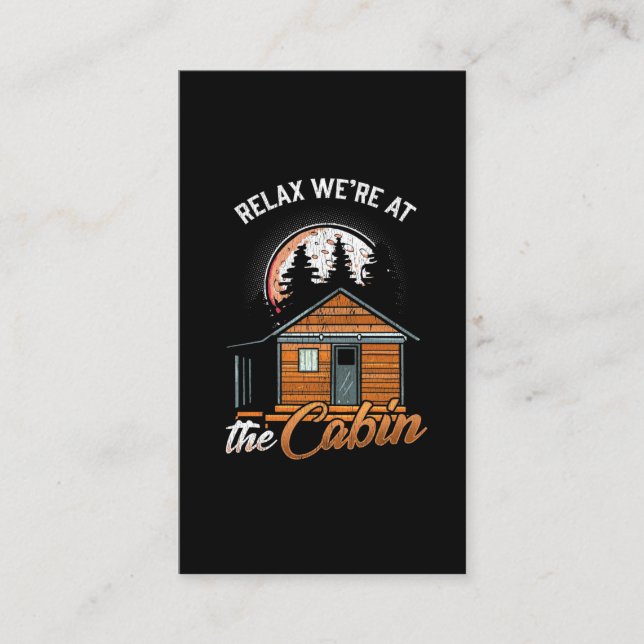 Outdoor Cabin Vacation Hunting Forest Holiday Business Card (Front)