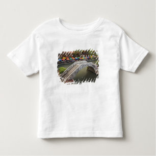 Outdoor cafe along River Walk and bridge over 2 Toddler T-Shirt
