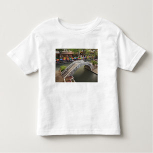 Outdoor cafe along River Walk and bridge over 2 Toddler T-Shirt