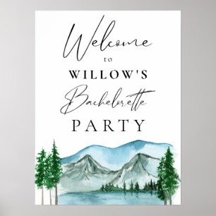 Outdoor Camping Bachelorette Welcome Sign