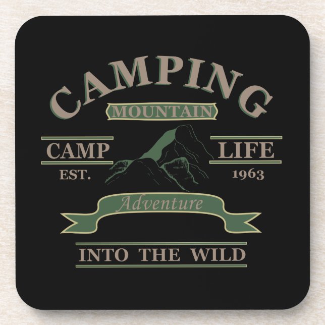 Outdoor camping camper life coaster (Front)