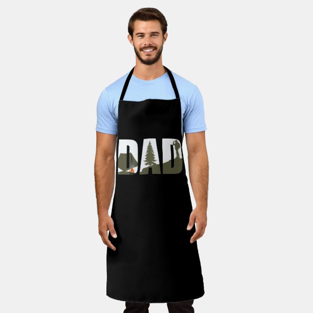 Outdoor camping dad happy camper apron (Worn)