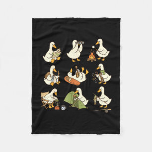 Outdoor camping hiking adventure goose nature fleece blanket