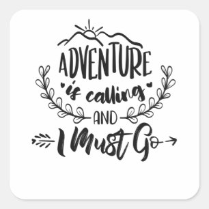 Outdoor Camping Hiking Camper Gifts Square Sticker