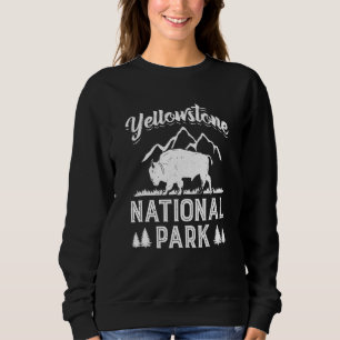 Outdoor Camping Mountain Buffalo Yellowstone Natio Sweatshirt