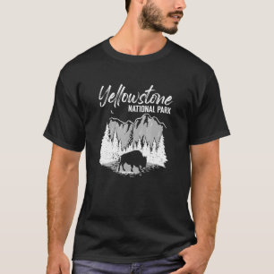 Outdoor Camping Mountain Buffalo Yellowstone Natio T-Shirt