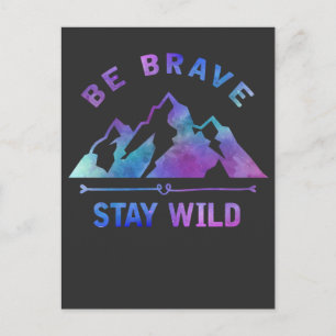 Outdoor Camping Mountain Hiking Nature Postcard