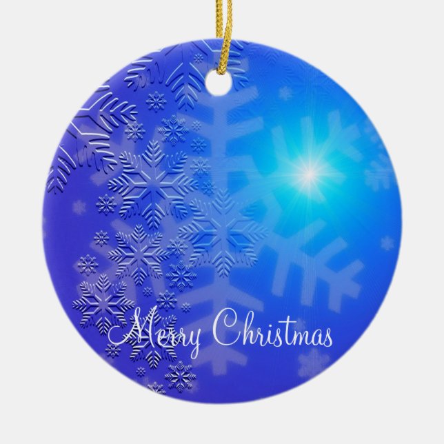 Outdoor Christmas Ornaments With Snowflakes (Front)