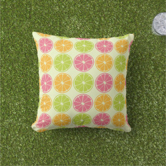 Outdoor Citrus Pattern Throw Pillow