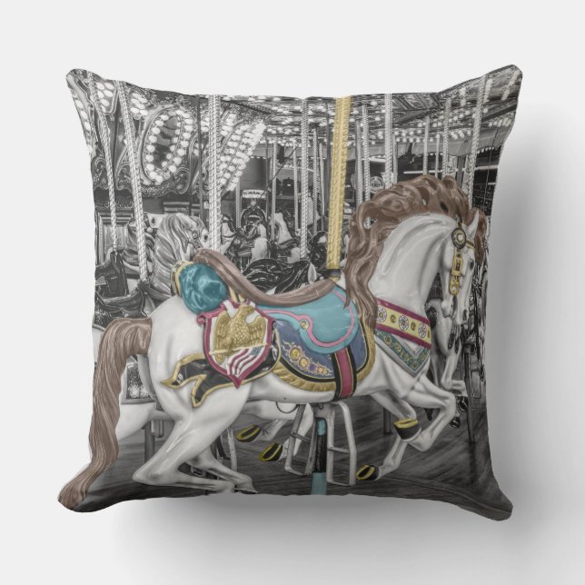 Outdoor cushion horse marry go round carousel (Front)