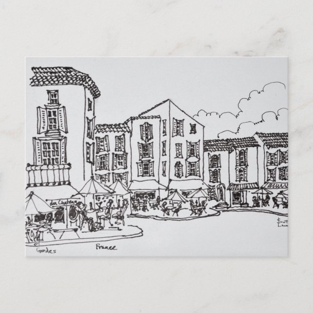 Outdoor Dining | Gordes, South of France Postcard (Front)