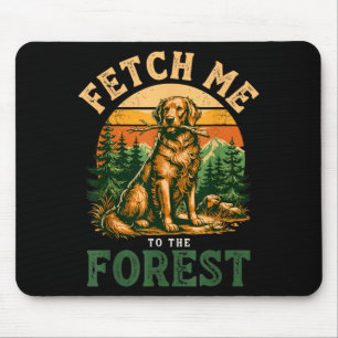 Outdoor dog retriever forest fetch dog lover mouse pad