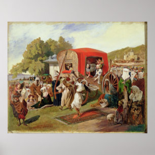 Outdoor Fete in Turkey, c.1830-60 Poster