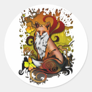 Outdoor Fox Classic Round Sticker