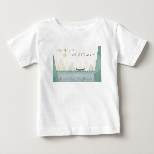 Outdoor Geo I | Wander Often, Wonder Often Baby T-Shirt (Front)