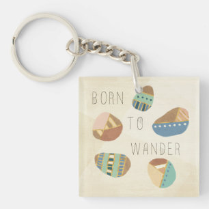Outdoor Geo IX   Born to Wander Key Ring