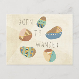 Outdoor Geo IX   Born to Wander Postcard