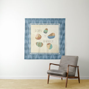Outdoor Geo IX   Born to Wander Tapestry