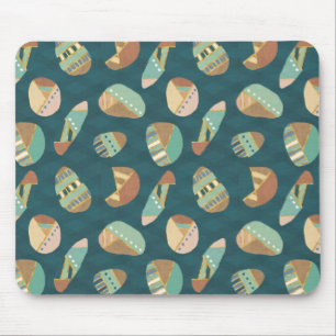 Outdoor Geo Step   Blue Pattern Mouse Pad