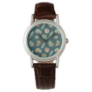 Outdoor Geo Step   Blue Pattern Watch