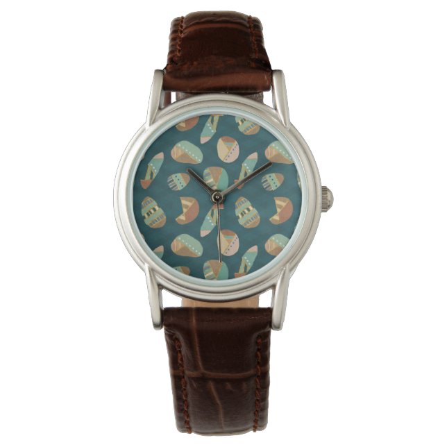 Outdoor Geo Step | Blue Pattern Watch (Front)