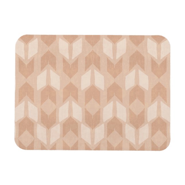 Outdoor Geo Step | Coral Arrow Pattern Magnet (Horizontal)