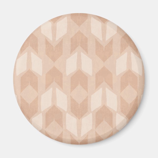 Outdoor Geo Step | Coral Arrow Pattern Magnet (Front)