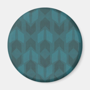Outdoor Geo Step Dark Teal Pattern Magnet