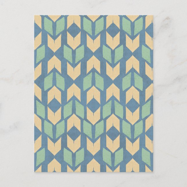 Outdoor Geo Step | Geometric Arrow Pattern Postcard (Front)