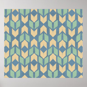 Outdoor Geo Step   Geometric Arrow Pattern Poster