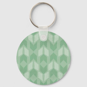 Outdoor Geo Step   Green Arrow Pattern Key Ring