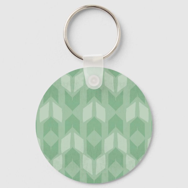Outdoor Geo Step | Green Arrow Pattern Key Ring (Front)
