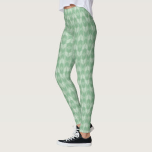 Outdoor Geo Step   Green Arrow Pattern Leggings
