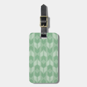Outdoor Geo Step   Green Arrow Pattern Luggage Tag