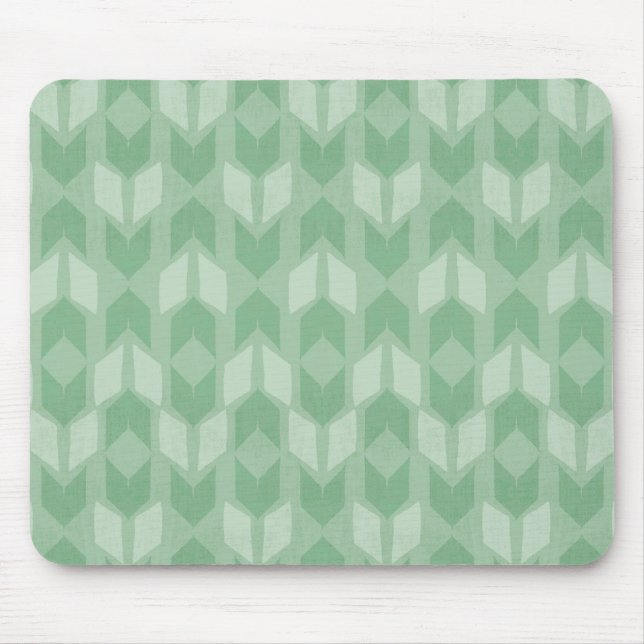 Outdoor Geo Step | Green Arrow Pattern Mouse Pad (Front)