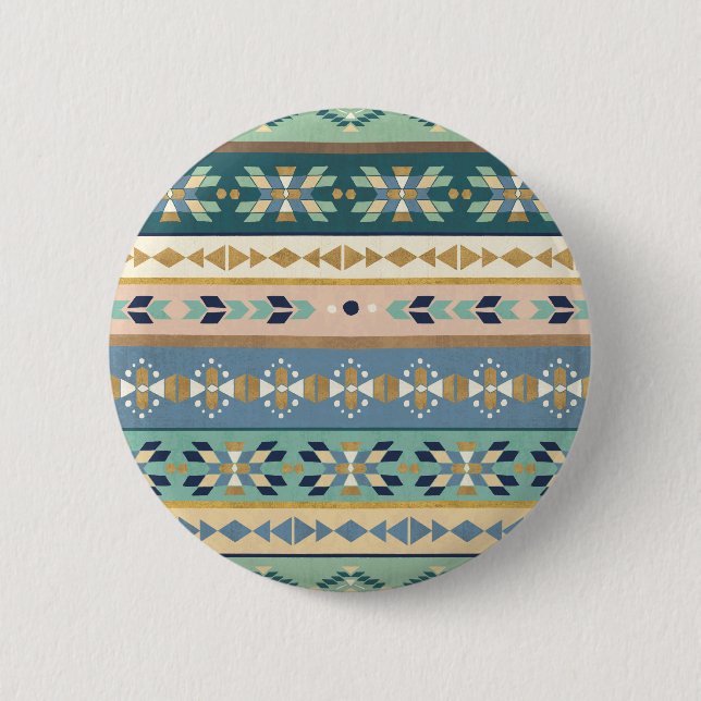 Outdoor Geo Step | Indian Pattern 6 Cm Round Badge (Front)