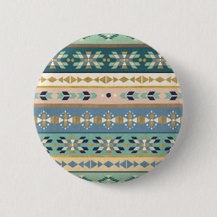 Outdoor Geo Step Indian Pattern 6 Cm Round Badge