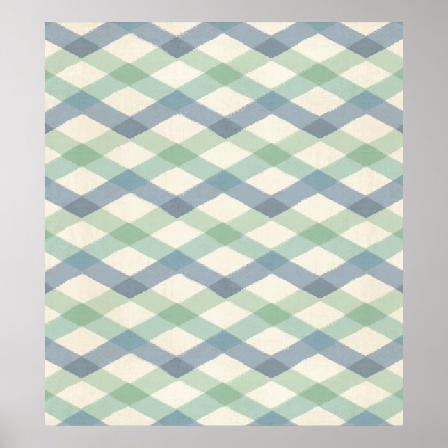 Outdoor Geo Step | Pastel Geometric Pattern Poster (Front)