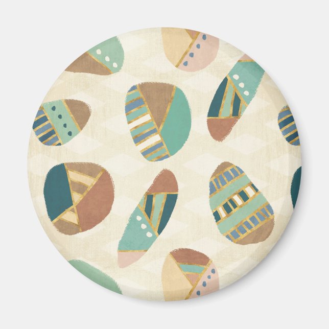 Outdoor Geo Step  | Teal Pattern Magnet (Front)