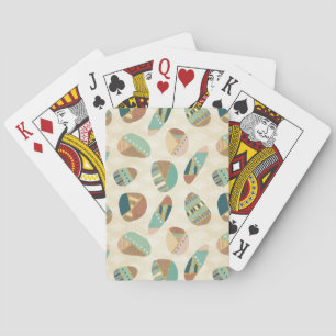 Outdoor Geo Step    Teal Pattern Playing Cards