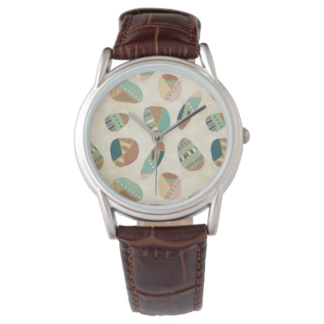 Outdoor Geo Step  | Teal Pattern Watch (Front)