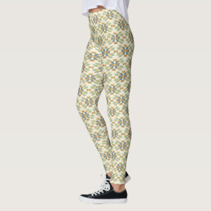 Outdoor Geo Step   Tribal Pattern Leggings