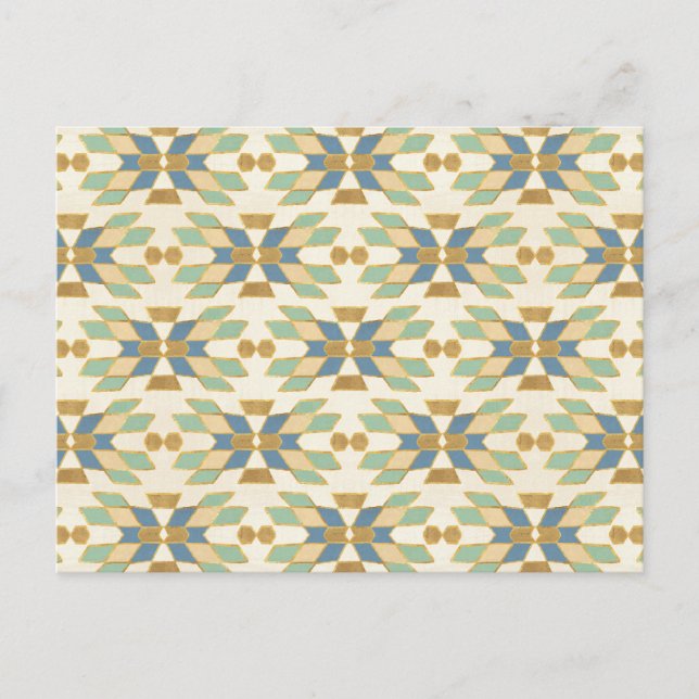 Outdoor Geo Step | Tribal Pattern Postcard (Front)