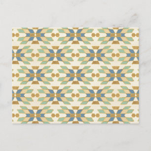 Outdoor Geo Step   Tribal Pattern Postcard